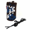 Plum Blossom Socks Soft Pouch for Mobile Phone Mp3 Mp4. Christmas Shopping, 4% off plus free Christmas Stocking and Christmas Hat!