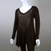 Davida Long Sleeve Netted Stone Lace Tee