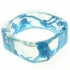 Blue Bracelet with Clouds and Flowers. Christmas Shopping, 4% off plus free Christmas Stocking and Christmas Hat!