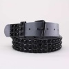 Chrome Nico Triple Pyramid Studded Belt