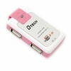 Dtech DT-13 Hi-speed USB 2.0 4 Port Hub Pink. Christmas Shopping, 4% off plus free Christmas Stocking and Christmas Hat!