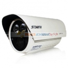 Model ST-39R5CX Type LED ARRAY CCTV Moniter Camera Sensor 1/3 Sony Super HAD CCD Pixel 510(H) x 492(V) NTSC 500(H) x 582(V) PAL Resolution 420 TV Line Min. Illumination 0LUX Backlight Compensation Auto? Voltage DC12V Power 1Vpp Composite output Working distance 80M Video output 1500mA Sync System Internal Synchronization Auto Gain Auto Electronic Shutter PAL=1/50-1/100.000 sec NTSC=1/60-1/100.000 sec Lens 6mm Size 101mm*93mm*200mm Waterproof Yes Compatibility Indoor and outdoor S/N Ratio >48DB Package included 1 x camera Note - Too long power cable or less power will lead to no sigal at night or the picture will be disturbed - Suggest to use 12V 2A power and the power cable should better not be more than 15M. otherwise. please use 2 x 2.0 squares single power cable ?