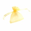 Transparent Polyester Yarn Gift Jewelry Bag Yellow. Christmas Shopping, 4% off plus free Christmas Stocking and Christmas Hat!