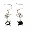 Cute Deer with Black and White Zircon Earrings. Christmas Shopping, 4% off plus free Christmas Stocking and Christmas Hat!