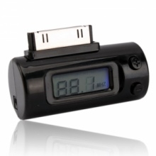 FM Transmitter Car Kit Round-Head with Remote Control for Apple Black. Christmas Shopping, 4% off plus free Christmas Stocking and Christmas Hat!