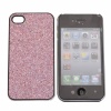 Leather Hard Plastic Case for iPhone 4 Sparkle Pink. Christmas Shopping, 4% off plus free Christmas Stocking and Christmas Hat!