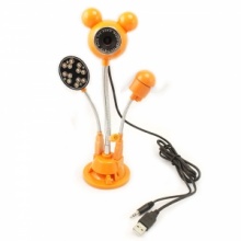 5MP Cute Mouse Shaped USB PC Webcam Web Camera with Fan + 12 LED. Christmas Shopping, 4% off plus free Christmas Stocking and Christmas Hat!