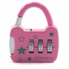 Cute Mini 3 Digits Password Combination Padlock Pink. Christmas Shopping, 4% off plus free Christmas Stocking and Christmas Hat!