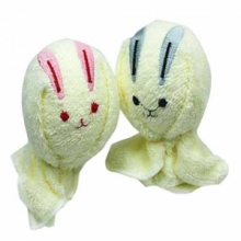 Cute Couple Round Rabbits Cotton Towel. Christmas Shopping, 4% off plus free Christmas Stocking and Christmas Hat!