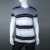 Smoke Rise Marc Two Tone Striped V Neck