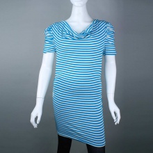 Poof Tamiya Striped Drape Neck Top