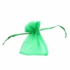 Transparent Polyester Yarn Gift Jewelry Bag Green. Christmas Shopping, 4% off plus free Christmas Stocking and Christmas Hat!