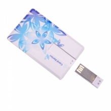 4GB Flowers Credit Card USB Flash Drive Blue. Christmas Shopping, 4% off plus free Christmas Stocking and Christmas Hat!