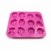 Pink 12-Cavity Silicone Cake Mold. Christmas Shopping, 4% off plus free Christmas Stocking and Christmas Hat!