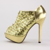 Make a lasting impression and illuminate the party in this spike studded platform heel by Privileged.