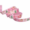 7/8 Grosgrain Ribbon with Merry Christmas Pink. Christmas Shopping, 4% off plus free Christmas Stocking and Christmas Hat!