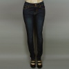 Miss Vigoss Skinny Denim V Shape Stitch Pocket W/ Rhinestones Detailing