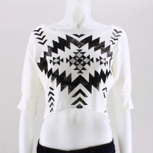 Tres Bien Kimber Tribal Cropped Tee