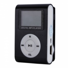 2GB Small Screen Clip MP3 Player Black. Christmas Shopping, 4% off plus free Christmas Stocking and Christmas Hat!