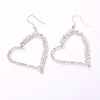 Love Heart Rhinestone-stud Pendant Earrings. Christmas Shopping, 4% off plus free Christmas Stocking and Christmas Hat!