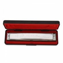 New Qimei 24 Holes Key of A Harmonica Sivler + Box. Christmas Shopping, 4% off plus free Christmas Stocking and Christmas Hat!