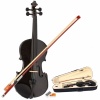 3/4 Black Kapok Acoustic Violin + Case+ Bow + Rosin. Christmas Shopping, 4% off plus free Christmas Stocking and Christmas Hat!