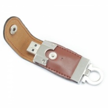 2GB Clasp Leather USB Flash Drive Brown. Christmas Shopping, 4% off plus free Christmas Stocking and Christmas Hat!