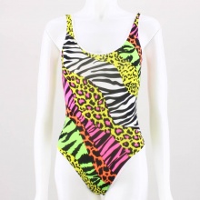 Make a statement in this safari inspired neon printed bodysuit.