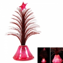 Colorful Christmas Tree Shaped Fiber Optic Light Red Base. Christmas Shopping, 4% off plus free Christmas Stocking and Christmas Hat!