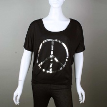 Miss Popular Oversized Dolman Peace Tee