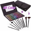 88 Color Matte Shimmer Eyeshadow Palette with 12pcs Makeup Brush Set. Christmas Shopping, 4% off plus free Christmas Stocking and Christmas Hat!