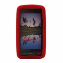 Silicone Mobile Phone Case for Nokia C6-01 Red. Christmas Shopping, 4% off plus free Christmas Stocking and Christmas Hat!