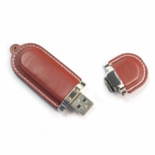 1GB Leather USB Flash Drive Brown. Christmas Shopping, 4% off plus free Christmas Stocking and Christmas Hat!