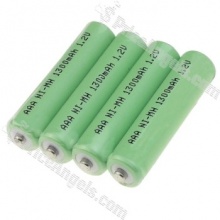 - NI-MH rechargeable AAA batteries - Lighting for other device needing 1.2V power - 1300mAh capacity - Ships in a 4-pack format