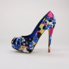 Add some color to your collection with these Floral Print Pumps!