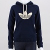 Plush fleece adds irresistible warmth to this adidas Originals College Hoodie. Styled with a terry cloth Trefoil in front, sailor cords at the hood, and a kangaroo pocket. A larger hood and raglan sleeves give the women's hoodie a relaxed look. 51% Cotton, 49% Polyester Fleece. Machine wash. Imported.