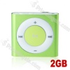 Lovley Square Shaped Screen-free Mini Digital MP3 Player with Clip-2GB(Green)