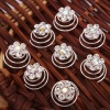 8pcs Plum Flower Hair Twists Spins Pins. Christmas Shopping, 4% off plus free Christmas Stocking and Christmas Hat!