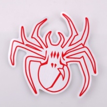 S-size Motorcycle Sticker with Spider Logo Red. Christmas Shopping, 4% off plus free Christmas Stocking and Christmas Hat!