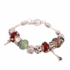 Charming Love Bracelet Chain with Silver Beads. Christmas Shopping, 4% off plus free Christmas Stocking and Christmas Hat!