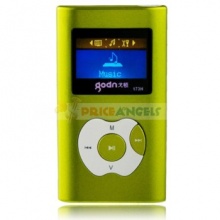 General Brand GODN Color Green Tech. Spec. Screen Type Blue screen Size 1.4-inch scale 16:9 Memory Built-in 2GB Memory Card NA Supported max. memory NA Main Function Music YES Video NA E-book YES Game NA Camera NA Key Type Butoon Lyrics Synchronous YES Speaker YES G-sensor NA TV-Out NA Battery Buili-in 1000mAh li-ion battery Working Time About 8 Hours Earphone Jack 3.5mm Clip NA Waterproof NA Supported File format Audio MP3 / WAV Video NA E-book TXT Picture NA Lyrics LRC Other functions file storagefile storage Slot 1 x 3.5mm port 1 x mini USB Language English.Chinese . Japanese. Korean. French. Italian. German. Spanish. Swedish. Portuguese. Danmark. Duch. Polish. Russian. Thai. Turkish. Czechish. Hebrew. Romanian Package Included 1 x MP3 1 X USB cable 1 x earphone 1 x AC charger ?