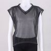 Spice it up with this lovely sleeveless mesh top.