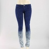 Get in touch with your softer side in these rose print skinny jeans. These women's denim jeans feature a light stretch, simulated front pockets, zip fly and faded wash. 71% Cotton, 27% Polyester, 2% Spandex. Machine Wash. Imported.