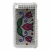 Flower Rhinestone Bling Plastic Case for iPhone 3G. Christmas Shopping, 4% off plus free Christmas Stocking and Christmas Hat!