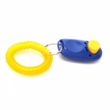 Dog Pet Button Clicker Training Trainer Blue. Christmas Shopping, 4% off plus free Christmas Stocking and Christmas Hat!