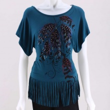 Davida Jaci Fringed Slouch Tee