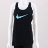 This slim fit women's tank top sports the iconic Swoosh for a classic look. Featuring ribbed trim & a pearlized print. 100% Cotton. Machine wash. Imported.