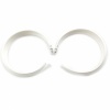 White Large Hoop Earrings. Christmas Shopping, 4% off plus free Christmas Stocking and Christmas Hat!