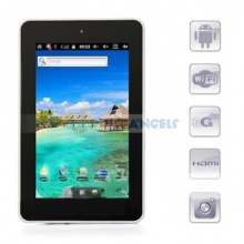 Highlights Teclast P75A tablet PC adopts the Allwinner A10 CPU. ARM processor. can overclock to 1.5GHz. Android 2.3 operating system.will upgrade to android 4.0 OS soon; 7.0 inch capacitive multi-touch screen. It also has 0.3MP Front Camera. 512MB DDR3 RAM. 8GB storage memory. Supports Wifi. external 3G. 1080P video playback Built in 3000mAh Li-polymer battery. In any case. the Teclast P75A is a powerful device. ? Specification ? General Operating System: Google Android2.3 ( can upgrade to android 4.0 later) Model: P75A Announced: 20120303 Product Type: Tablet PC Keyboard: Touch Screen Display Technology: Capacitive touch screen Screen Size: 7 inch Max Resolution: 800*480 CPU Manufacturer: Allwinner CPU Model: A10 CPU Speed: 1.2Ghz. can overclock to 1.5GHz RAM / Technology: DDR3 RAM Installed Size: 512MB Hard Drive Type: NAND FAST FLASH Hard Drive Capacity: 8GB PCMCIA Expansion: Mico SD Card / T-FLASH(Support 32GB MAX) Camera: 0.3MP HDMI: 1080P 3G: Supporting external 3G modem G-Sensor: Four way Audio: Built in stereo speakers/Built in Microphone Software: Youtube/Facebook/Twitter/MSN/Android market/Skype/Calculator/Google Mail/Google maps/iReader/Quick Office Language: Multi-language support Battery Type: LI-on 3000mAH Battery / Run Time(up to): Wifi on: up to 5+ hours; Wifi off: up to 8+ hours Power Device Type: AC Adapter Voltage required: 100/240V Color: Silver Input/Output Connectors Ports: 1 x Mini USB 1 x OTG port 1 x Micro Sd Card slot? 1 x DC jack 1 x Earphone jack 1 x HDMI Communications Networking / Data Link Protocol: Fast Ethernet Wireless Connection: WIFI Wireless Protocol: 802.11 b/g/n Support Format Video: AVI/RM/RMVB/MKV/WMV/MOV/MP4/DAT(VCD format)/VOB(DVD format)/PMP/MPEG/MPG/FLV/ASF/TS/TP/3GP/MPG Audio: FLAC/APE/WAV Picture: JPG/BMP/PNG/GIF Ebook: WORD/EXCEL/PPT/PDF/TXT/CHM/HTML Warranty 1-year manufacturer's warranty: this warranty is offered directly by the manufacturer. Should the item become defective within the manufacturer's warranty period (physical damages and damages caused by incorrect usage excluded). customers may send the unit back to PA's office. PA will help forwarding the item to the manufacturer for repair or replacement. and will look after the progress. Package Included 1 x tablet PC 1 x USB cable 1 x earphone 1 x OTG cable 1 x AC adapter ?