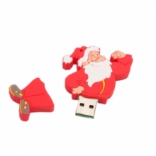 8GB Complacent Santa Claus Cartoon USB Flash Drive. Christmas Shopping, 4% off plus free Christmas Stocking and Christmas Hat!